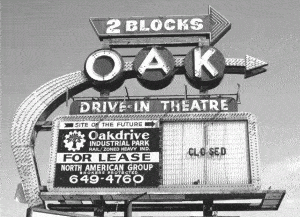 The Oak Drive In Sign