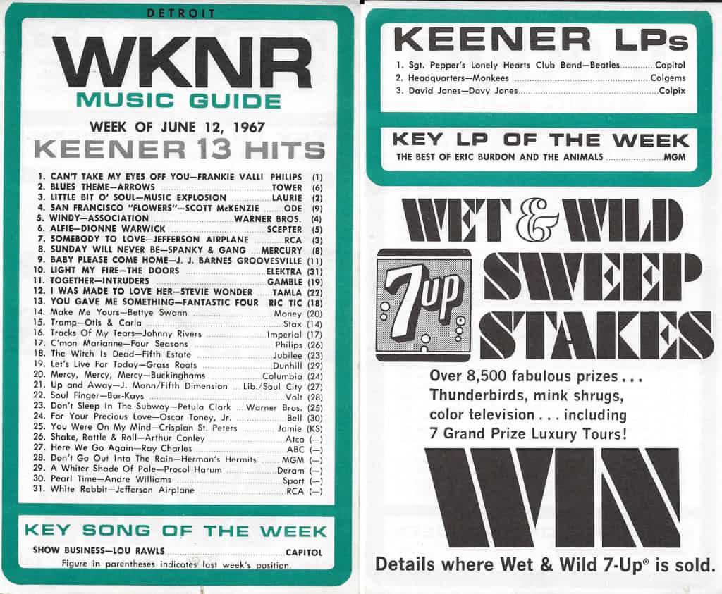 WKNR Music Guide - June 12, 1967